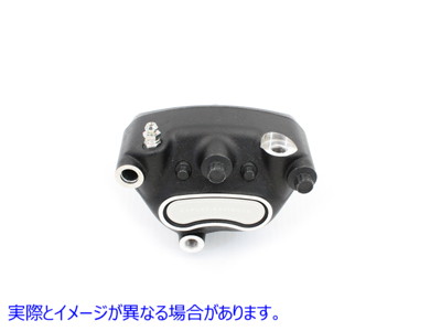 23-0529 ブラックフロント 4 ピストン左側キャリパー Black Front 4 Piston Left Side Caliper 取寄せ Vツイン (検索用／44046-0