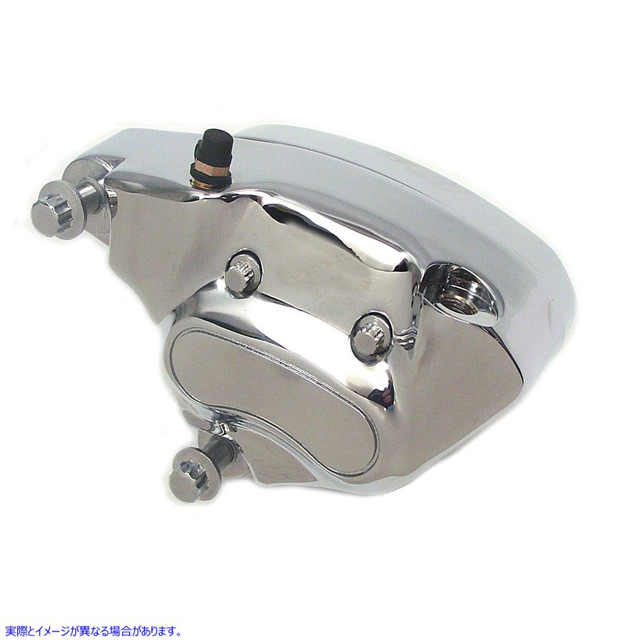 23-0555 クロームフロント4ピストン左側キャリパー Chrome Front 4 Piston Left Side Caliper 取寄せ Vツイン (検索用／