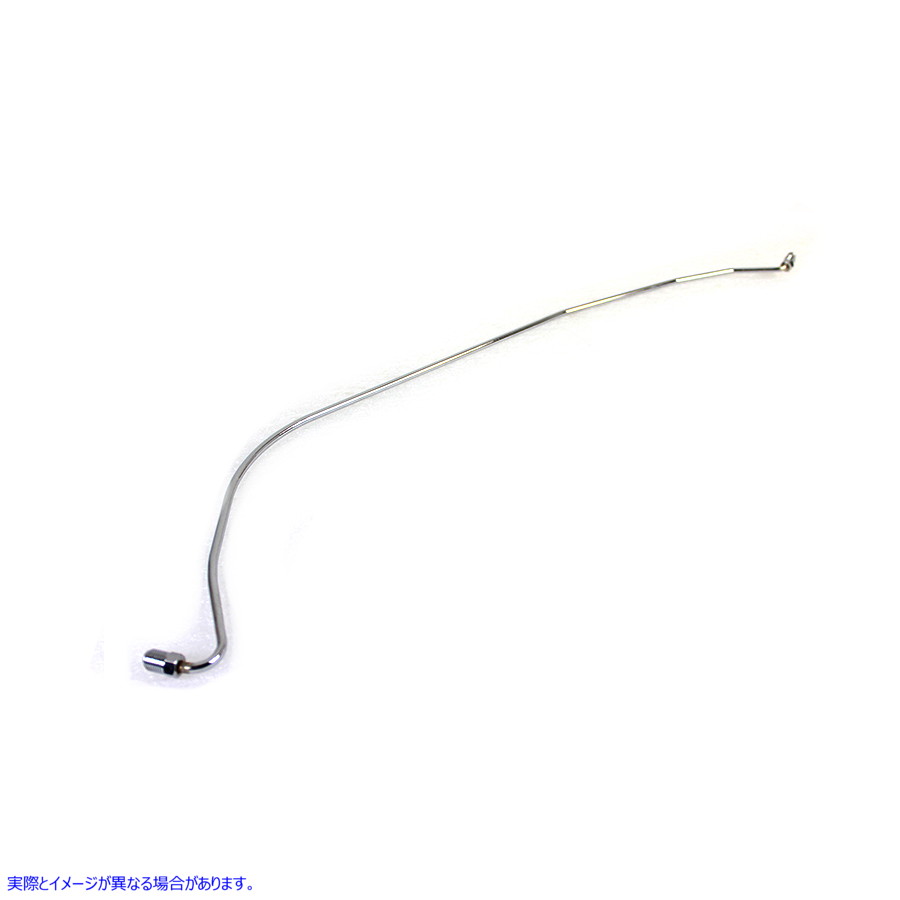 23-0703 スチール製リアブレーキライン クローム 取寄せ Vツイン Steel Rear Brake Line Chrome (検索用／42301-58A
