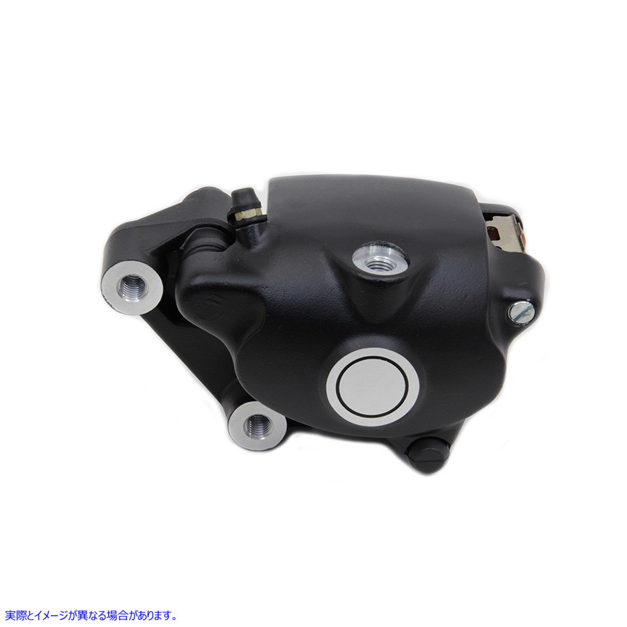 23-0821 ブラック 2 ピストン フロント左ブレーキ キャリパー Black 2 Piston Front Left Brake Caliper 取寄せ Vツイン (検索用