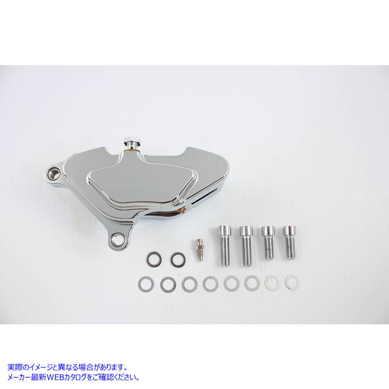 23-0865 Chrome 4 Piston Front Brake Caliper 取寄せ Vツイン (検索用／ Edart