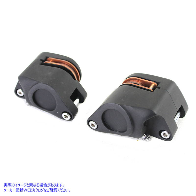 23-1119 ブラック フロント 1 ピストン キャリパー セット 取寄せ Vツイン Black Front 1 Piston Caliper Set (検索用／44195-80