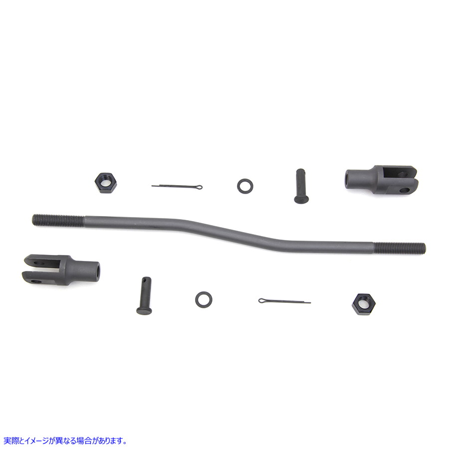 23-1342 フロントメカニカルブレーキロッドキット パーカーライズド Front Mechanical Brake Rod Kit Parkerized 取寄せ Vツイン