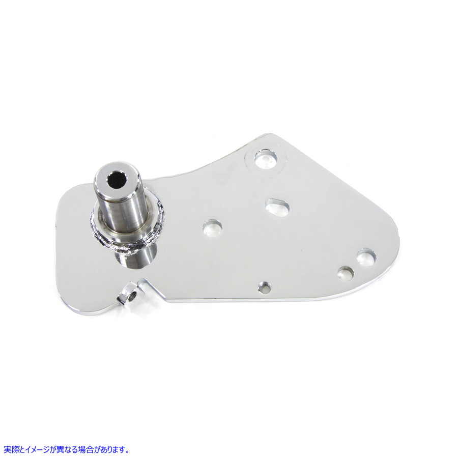 23-1744 ブレーキペダルマウントプレートクローム Brake Pedal Mount Plate Chrome 取寄せ Vツイン (検索用／