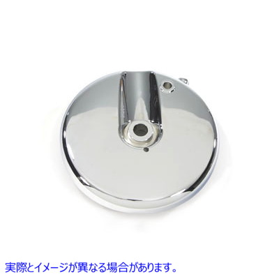 23-2224 フロントブレーキバッキングプレート左側クローム 取寄せ Vツイン Front Brake Backing Plate Left Side Chrome (検索用