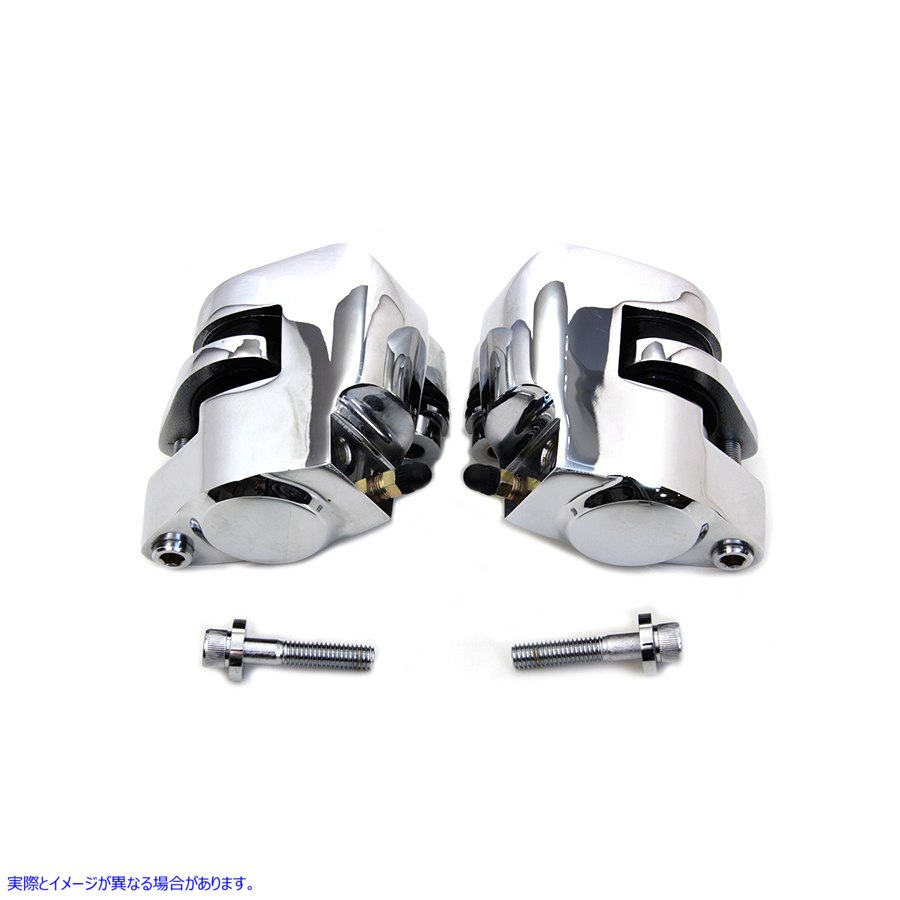 23-2226 クローム フロント 1 ピストン キャリパー セット ブレーキパッド付き Chrome Front 1 Piston Caliper Set with Brake P