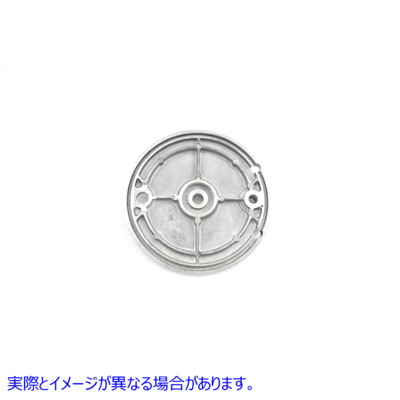 23-2268 リアメカニカルブレーキバッキングプレートポリッシュ 取寄せ Vツイン Rear Mechanical Brake Backing Plate Polished (