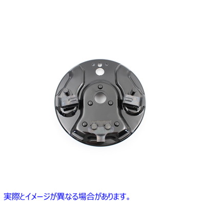 23-3027 リア油圧ブレーキ バッキング プレート ブラック Rear Hydraulic Brake Backing Plate Black 取寄せ Vツイン (検索用／4