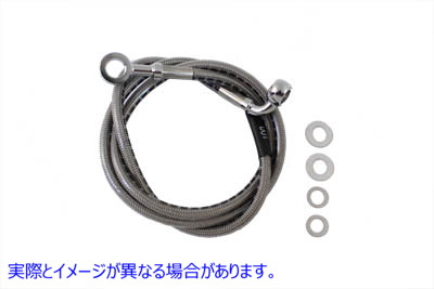 23-8722 ステンレスフロントブレーキホース 44インチ Stainless Steel Front Brake Hose 44 inch 取寄せ Vツイン (検索用／45121