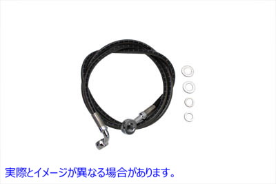 23-8746 ステンレス製フロントブレーキホース 45-7/8インチ Stainless Steel Front Brake Hose 45-7/8 inch 取寄せ Vツイン (検