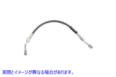 23-8801 ステンレススチール製リアブレーキホース 13-3/8 インチ 取寄せ Vツイン Stainless Steel Rear Brake Hose 13-3/8 inch