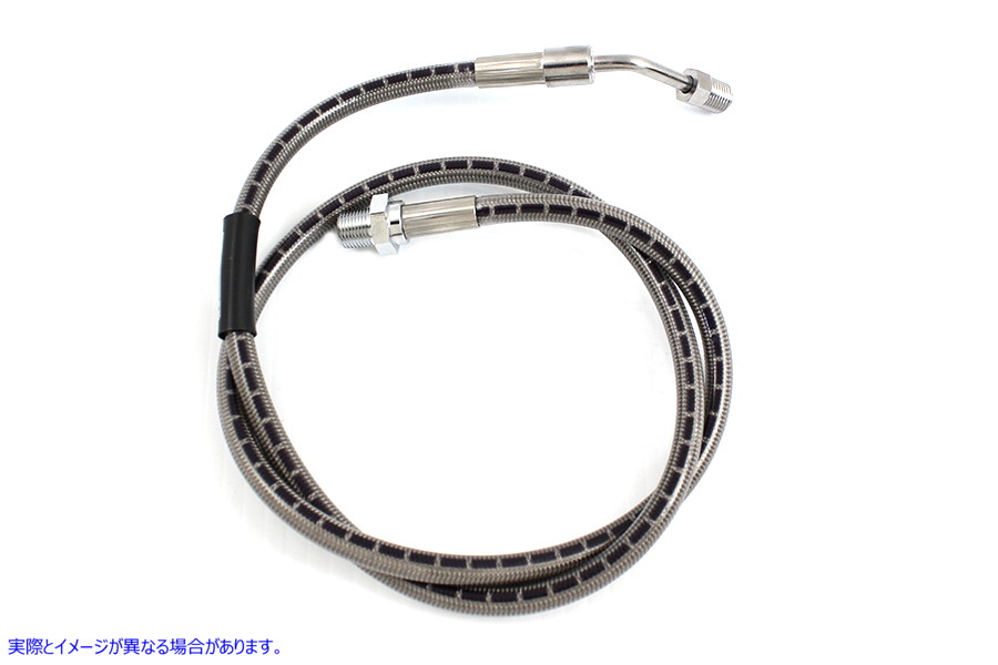 23-8802 ステンレススチール製リアブレーキホース 34-1/8 インチ 取寄せ Vツイン Stainless Steel Rear Brake Hose 34-1/8 inch