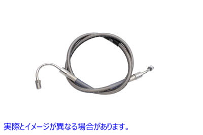 23-8809 ステンレススチールブレーキホース 34-1/4 インチ 取寄せ Vツイン Stainless Steel Brake Hose 34-1/4 inch (検索用／40