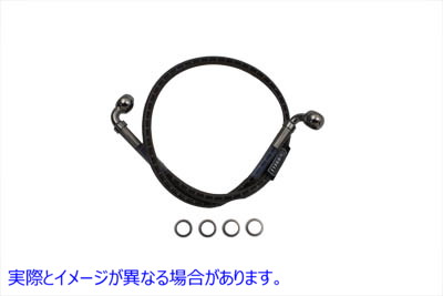 23-8847 ステンレススチール 24-3/8 インチ リアブレーキホース Stainless Steel 24-3/8 inch Rear Brake Hose 取寄せ Vツイン (