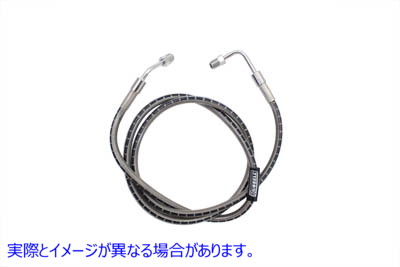 23-8901 ステンレススチール 47-1/4 インチ フロント ブレーキ ホース 取寄せ Vツイン Stainless Steel 47-1/4 inch Front Brake