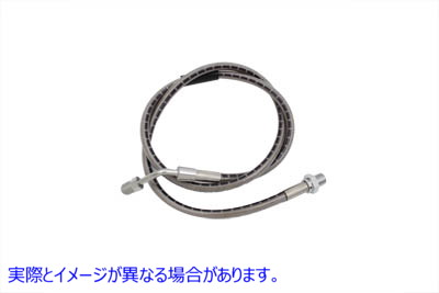 23-8915 ステンレススチール 34-1/8 インチ リアブレーキホース 取寄せ Vツイン Stainless Steel 34-1/8 inch Rear Brake Hose (