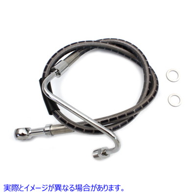 23-8926 ステンレススチール 24 インチフロントブレーキホース 取寄せ Vツイン Stainless Steel 24 inch Front Brake Hose (検索