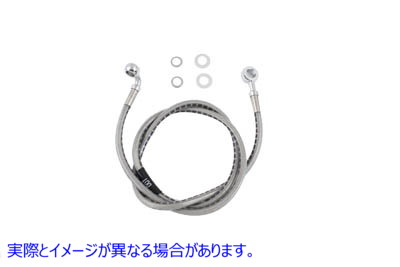 23-8983 ステンレスフロントブレーキホース 43インチ Stainless Steel Front Brake Hose 43 inch 取寄せ Vツイン (検索用／ Edel