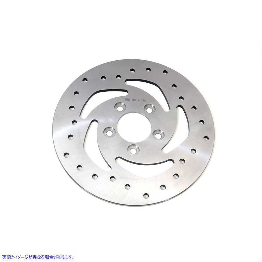 23-9001 10-1/2 インチ ドリルド リア ブレーキ ディスク 取寄せ Vツイン 10-1/2 inch Drilled Rear Brake Disc (検索用／41833-