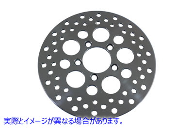 23-9046 10インチドリルフロントブレーキディスク 10 inch Drilled Front Brake Disc 取寄せ Vツイン (検索用／44137-77A Edelbrock R47003PP