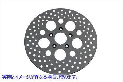 23-9206 11-1/2 インチ ドリルド フロント ブレーキ ディスク 11-1/2 inch Drilled Front Brake Disc 取寄せ Vツイン (検索用／4