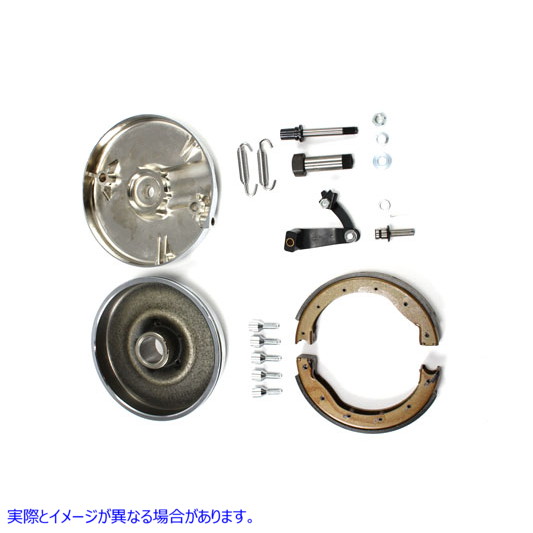 23-9222 フロント ブレーキ バッキング プレート キット 右側 クローム 取寄せ Vツイン Front Brake Backing Plate Kit Right Si