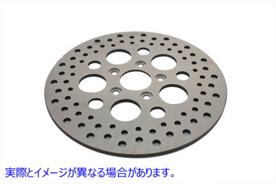 23-9926 11-1/2 インチ ドリルド リア ブレーキ ディスク 11-1/2 inch Drilled Rear Brake Disc 取寄せ Vツイン (検索用／ Edelb