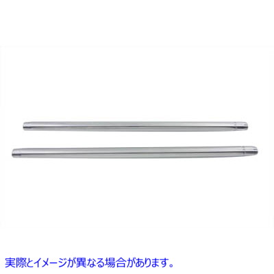 24-0013 ハードクローム 35mm フォークチューブセット 全長 23-1/4 インチ 取寄せ Vツイン Hard Chrome 35mm Fork Tube Set 23-1