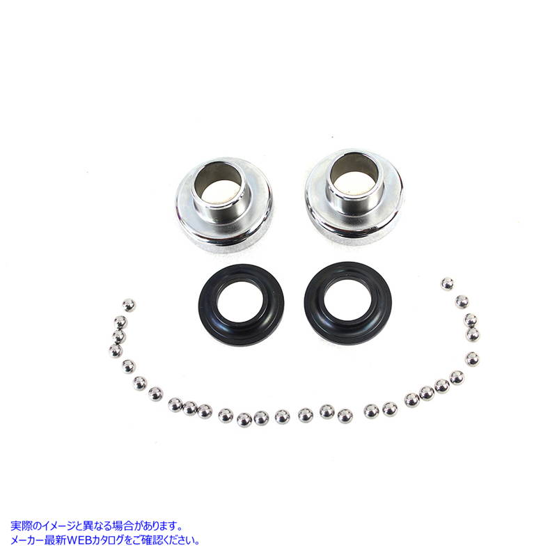 24-0093 クロームコンプリートネックカップキット 取寄せ Vツイン Chrome Complete Neck Cup Kit (検索用／