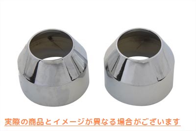 24-0104 35mmフォークブートクロムカバー 35mm Fork Boot Chrome Cover 取寄せ Vツイン (検索用／ V-Twin