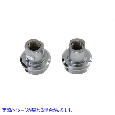 24-0144 クロームインナーフォークチューブプラグセット 取寄せ Vツイン Chrome Inner Fork Tube Plug Set (検索用／45776-49