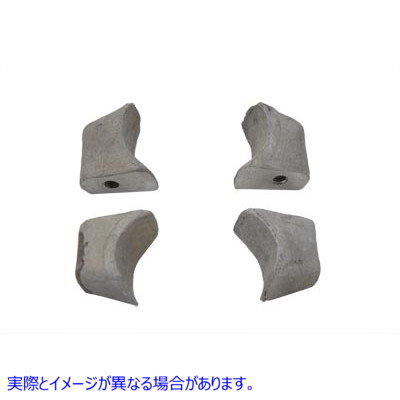 24-0152 鋳造合金フォークスライダーフェンダーマウントタブ 取寄せ Vツイン Cast Alloy Fork Slider Fender Mount Tabs (検索用