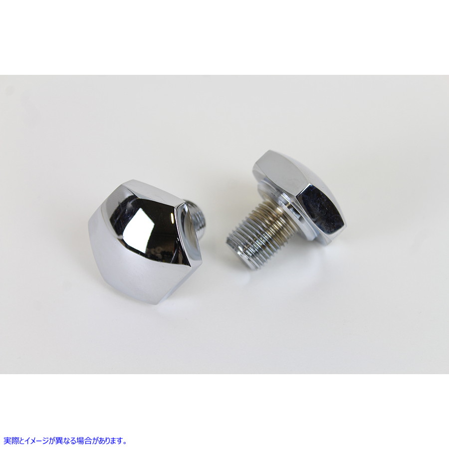 24-0186 クローム フォーク チューブ キャップ ベントなし Chrome Fork Tube Cap Non-Vented 取寄せ Vツイン (検索用／45419-80