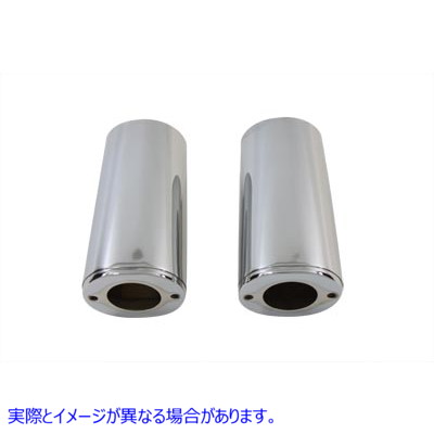 24-0190 フォークスライダーカバーセット クローム Fork Slider Cover Set Chrome 取寄せ Vツイン (検索用／45964-49 45963-97