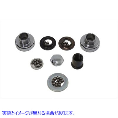 24-0195 クロームフォークネックカップキット Chrome Fork Neck Cup Kit 取寄せ Vツイン (検索用／