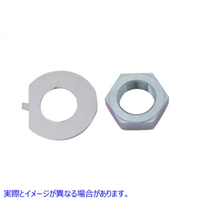 24-0197 フォーク ステム ナットおよびロック ワッシャー キット 亜鉛 Fork Stem Nut and Lock Washer Kit Zinc 取寄せ Vツイン