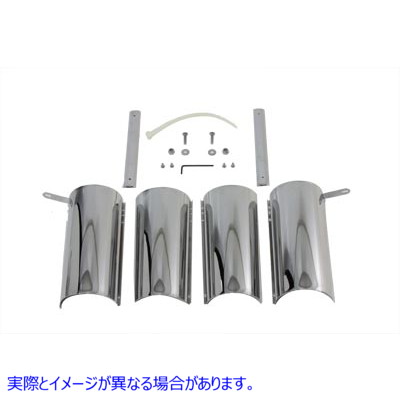 24-0227 クロームアッパーフォークカバー Chrome Upper Fork Covers 取寄せ Vツイン (検索用／68062-94A