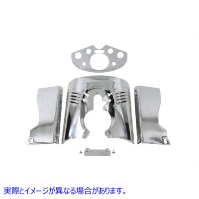 24-0261 クロームフォークカバーセット 取寄せ Vツイン Chrome Fork Cover Set (検索用／46269-52 46291-52