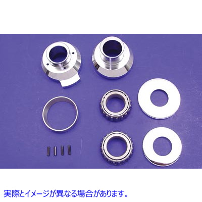 24-0295 レイクド フォーク ネック カップ キット クローム Raked Fork Neck Cup Kit Chrome 取寄せ Vツイン (検索用／