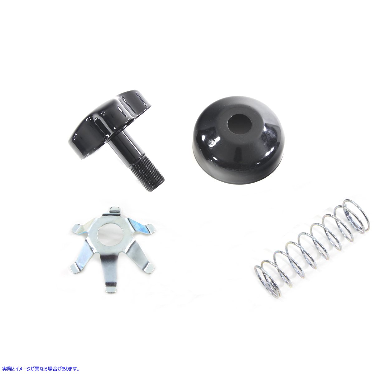 24-0314 FLフォークステアリングダンパーノブキット ブラック 取寄せ Vツイン FL Fork Steering Damper Knob Kit Black (検索用