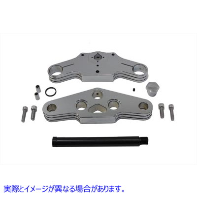 24-0366 Chrome Waterfall Style 5ｰ Triple Tree Set 取寄せ Vツイン (検索用／ V-Twin