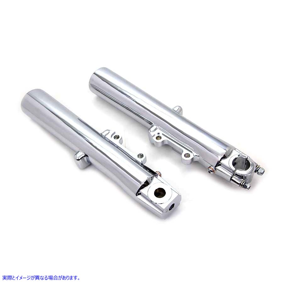 24-0396 クローム 41mm ロアフォーク スライダー セット Chrome 41mm Lower Fork Slider Set 取寄せ Vツイン (検索用／45500167