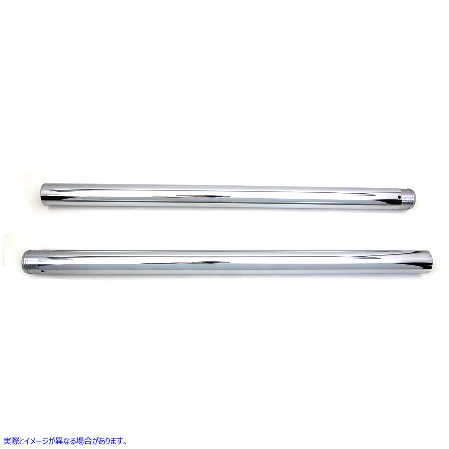 24-0463 クローム フォーク チューブ セット 4 インチオーバーストック Chrome Fork Tube Set 4 inch Over Stock 取寄せ Vツイン