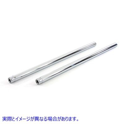 24-0472 クローム フォーク チューブ セット 8 インチ オーバーストック Chrome Fork Tube Set 8 inch Over Stock 取寄せ Vツイ