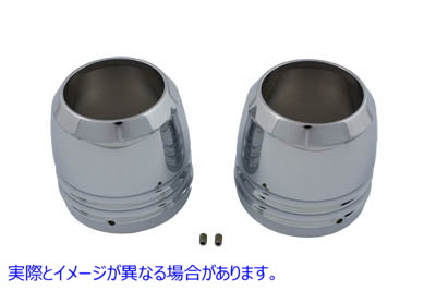 24-0499 49mm フォーク ブーツ カバー クローム 49mm Fork Boot Cover Chrome 取寄せ Vツイン (検索用／46889-06