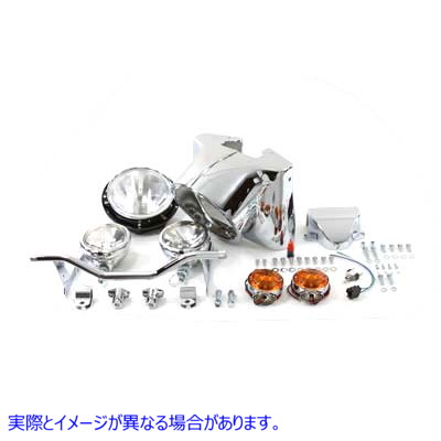 24-0502 7インチヘッドランプカウルキット クローム 取寄せ Vツイン 7 inch Headlamp Cowl Kit Chrome (検索用／