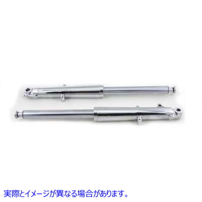 24-0754 41mm フォークチューブアセンブリ (クロームスライダー付き) 取寄せ Vツイン 41mm Fork Tube Assembly with Chrome Slid