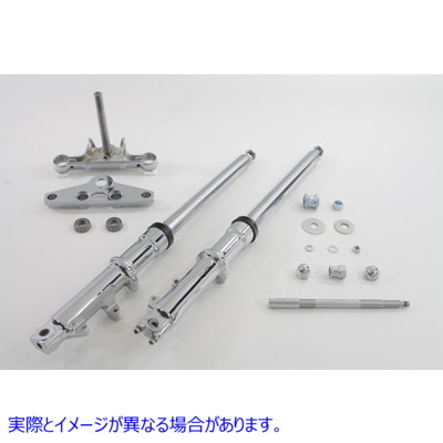 24-0761 41mm幅グライドフォークアセンブリ（クロームスライダー付き） 41mm Wide Glide Fork Assembly with Chrome Sliders 取