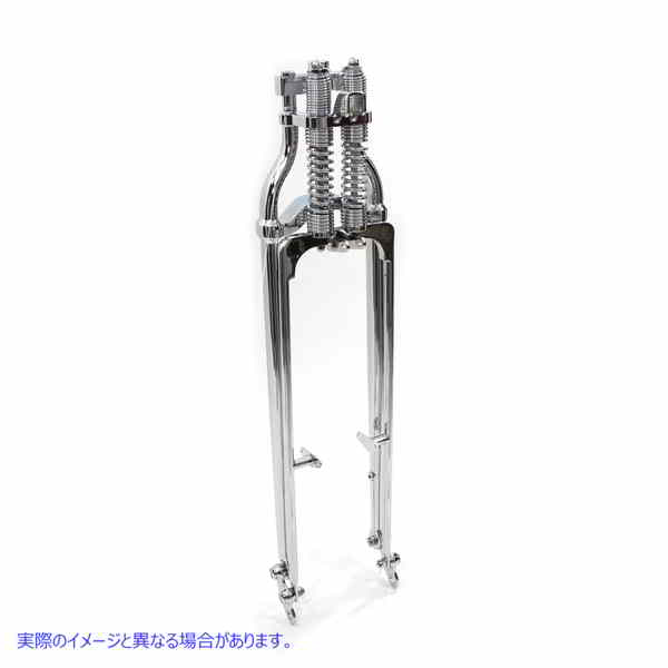 24-0878 39インチチョッパースプリングフォークアセンブリキットクロムショック付き 39 inch Chopper Spring Fork Assembly Kit Chrome with Shocks 取寄せ Vツイン (検索用／ Paughco S181-12