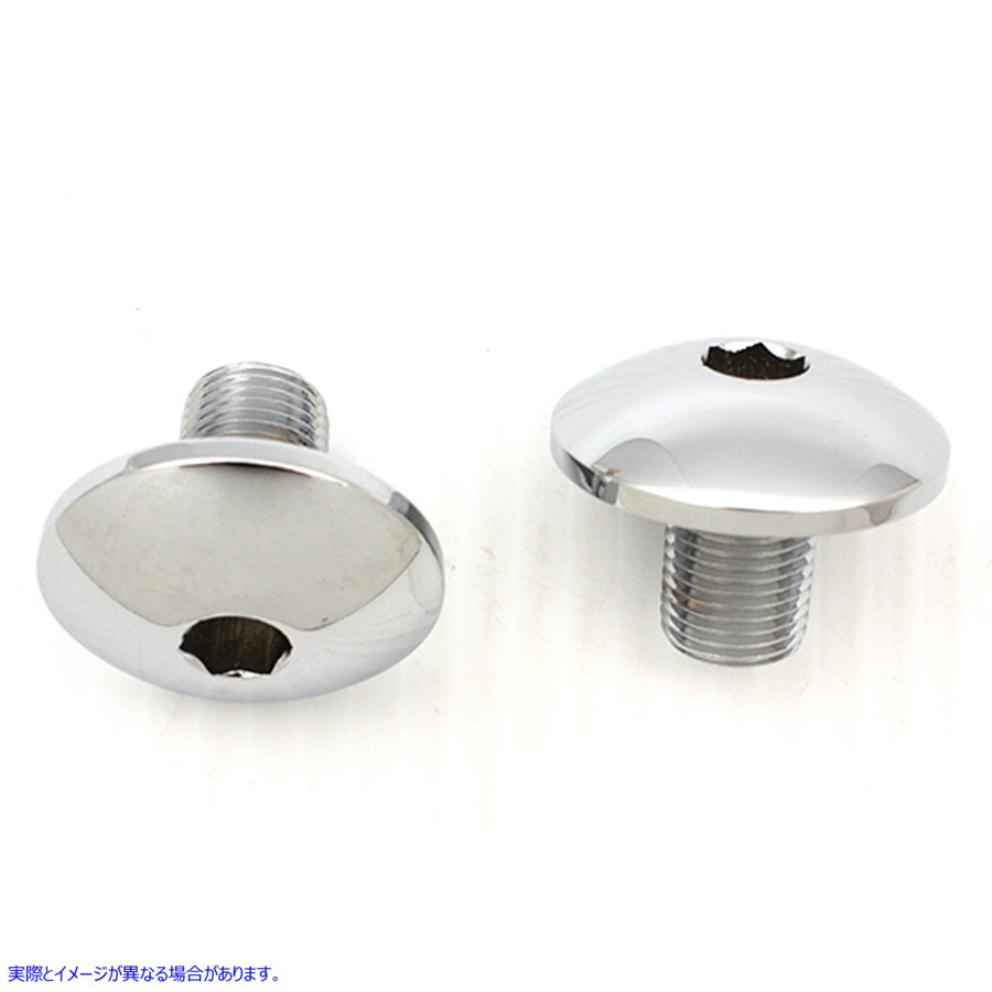 24-0981 フォーク チューブ アレン キャップ セット ドーム型スタイル Fork Tube Allen Cap Set Domed Style 取寄せ Vツイン (検